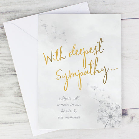 Personalised Elegant Sympathy Card: 1 - Greeting Cards By Gift Moments