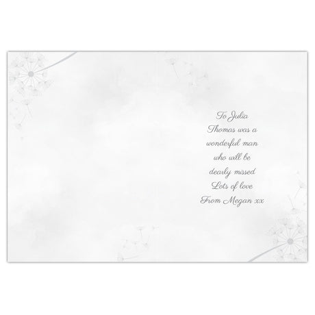 Personalised Elegant Sympathy Card: 4 - Greeting Cards By Gift Moments