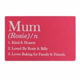 Personalised Definition Cerise Wallet Card: 5 - Wallet Cards By Gift Moments