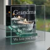 Personalised Mirrored Glass Tea Light Holder: 4 - Candle Holders By Gift Moments