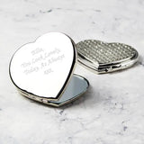 Personalised Diamante Heart Compact Mirror: 5 - Compact Mirrors By Gift Moments