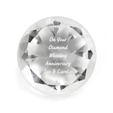 Personalised Diamond Shaped Paperweight: 2 - Paperweights By Gift Moments