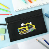 Personalised Digger Black Pencil Case: 4 - Pencil Cases & Sets By Gift Moments