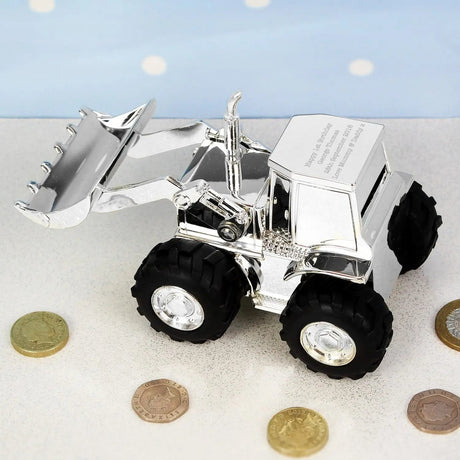 Personalised Silver Digger Money Box: 1 - Money Boxes By Gift Moments