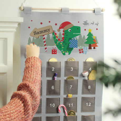 Personalised Dinosaur Felt Advent Calendar: 1 - Advent Calendars By Gift Moments