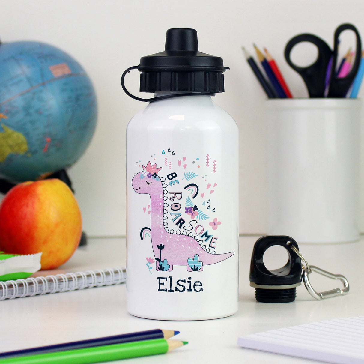 Personalised Dinosaur Drinks Bottle 400ml: 1 - Kids Bottles By Gift Moments