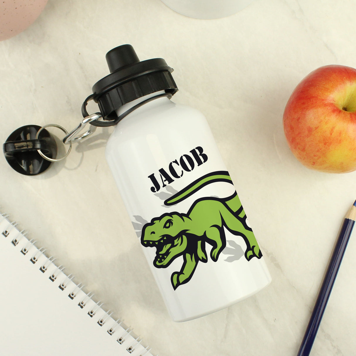 Personalised Dinosaur Drinks Bottle 400ml: 3 - Kids Bottles By Gift Moments