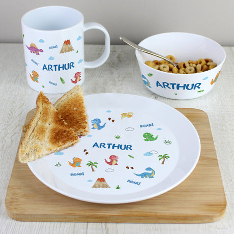 Personalised Dinosaur Breakfast Set: 1 - Tableware By Gift Moments