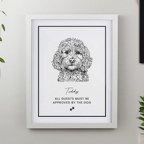 Personalised Dog Breed Framed Prints: 3 - White - Framed Prints By Gift Moments