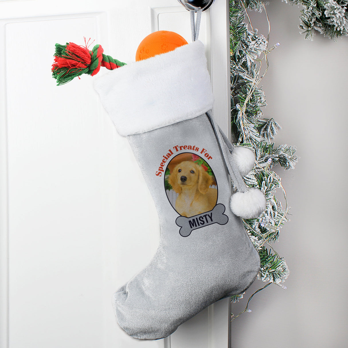 Personalised Dog Photo Christmas Stocking: 3 - Christmas Stockings By Gift Moments