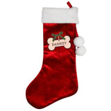 Personalised Red Velvet Dog Treats Stocking: 4 - Christmas Stockings By Gift Moments