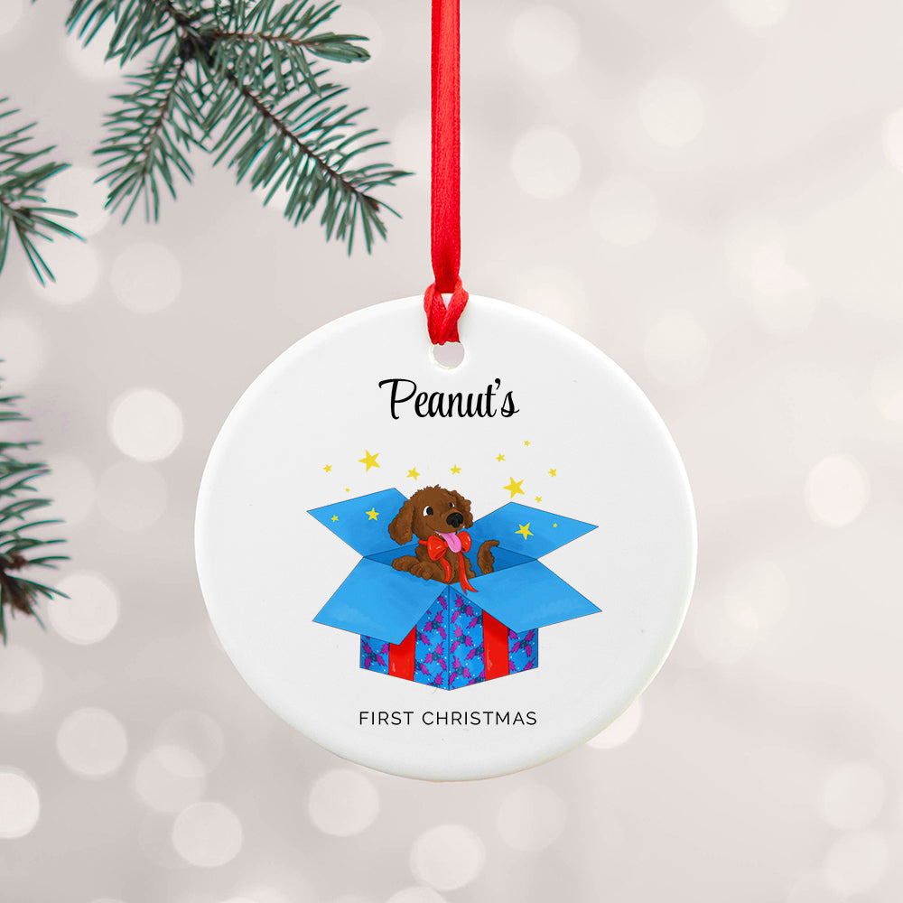 Personalised Dog’s First Christmas Ornament Default Title - Christmas Decorations at Gift Moments