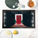 Personalised Christmas Door Number Bar Mat: 1 - Barware By Gift Moments