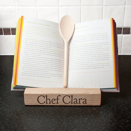 Personalised Double Recipe Book and Tablet Holder: 2 - Block Font - Tech Accessories By Gift Moments