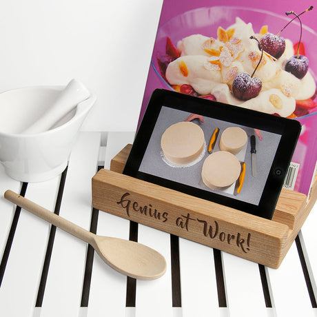 Personalised Double Recipe Book and Tablet Holder: 1 - Handwriting - Tech Accessories By Gift Moments