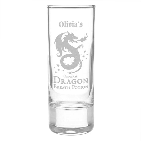 Personalised Dragon Breath Shot Glass: 4 - Shot Glasses By Gift Moments