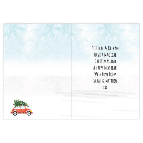 Personalised Driving Home for Christmas Card: 4 - Greeting Cards By Gift Moments