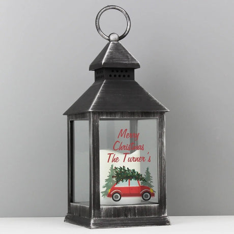 Personalised Rustic Black Lantern for Christmas: 3 - LED Lighting By Gift Moments