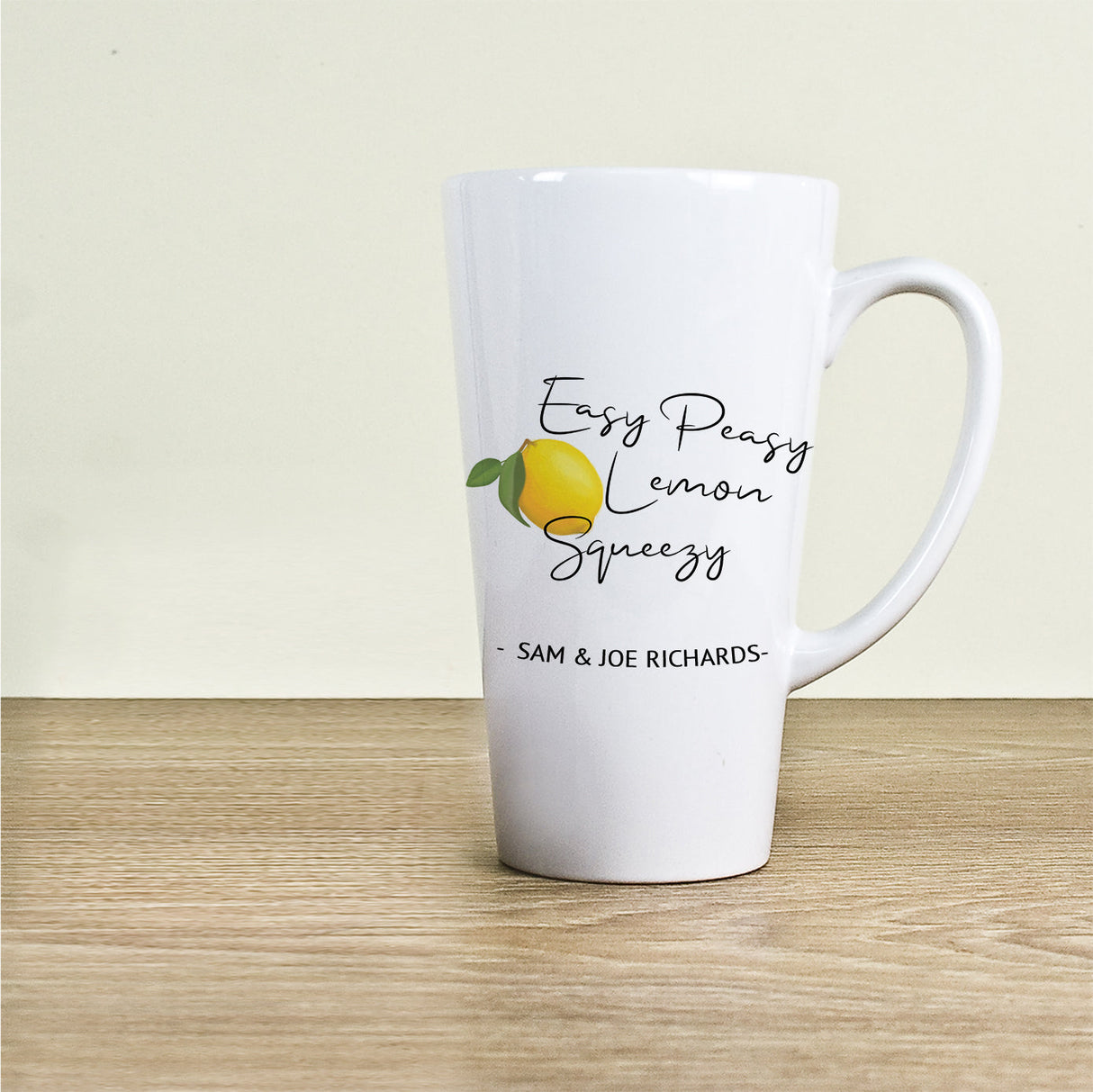 Personalised Easy Peasy Latte Mug: 1 - Latte Mugs By Gift Moments