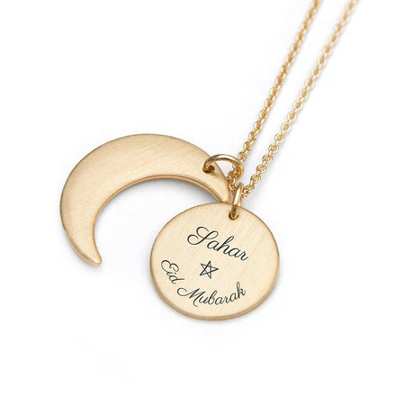 Personalised Eid Mubarak Moon and Sun Necklace: 3 - Necklaces By Gift Moments