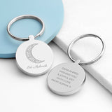 Personalised Eid Mubarak Keyring: 4 - Silver - Keyrings By Gift Moments