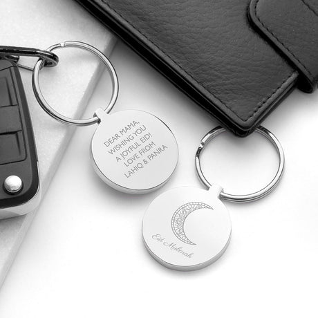 Personalised Eid Mubarak Keyring: 2 - Keyrings By Gift Moments