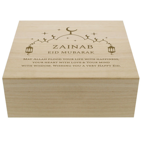 Personalised Wooden Keepsake Box for Eid: 5 - Keepsake Boxes By Gift Moments