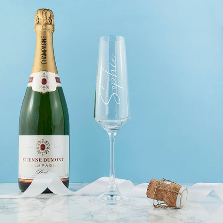 Personalised Elegance Champagne Flute Gift: 3 - Champagne Flutes By Gift Moments