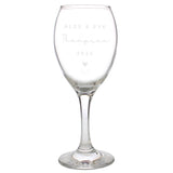 Personalised Elegant Heart Wine Glass: 5 - Wine Glasses By Gift Moments