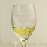 Personalised Elegant Heart Wine Glass: 4 - Wine Glasses By Gift Moments