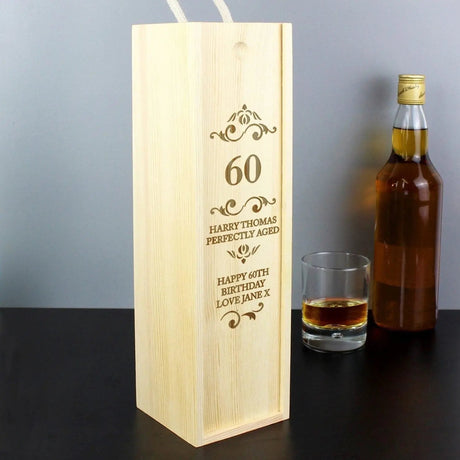 Personalised Wooden Wine Bottle Gift Box: 1 - Barware By Gift Moments