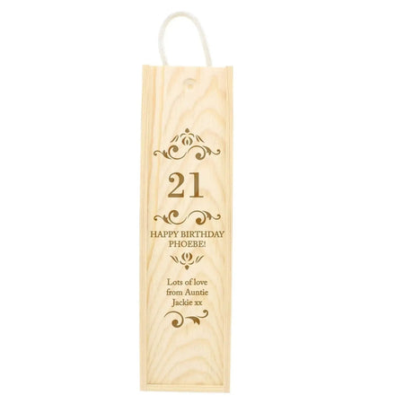 Personalised Wooden Wine Bottle Gift Box: 4 - Barware By Gift Moments