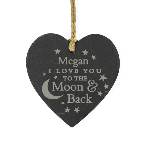 Personalised Slate Heart Decoration: 2 - Decorations By Gift Moments