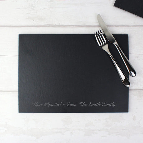 Personalised Engraved Slate Dining Placemat: 3 - Placemats By Gift Moments