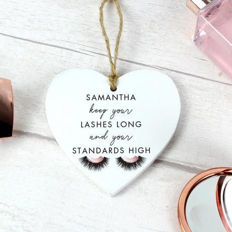 Personalised Wooden Heart for Makeup Lovers: 1 - Decorations By Gift Moments