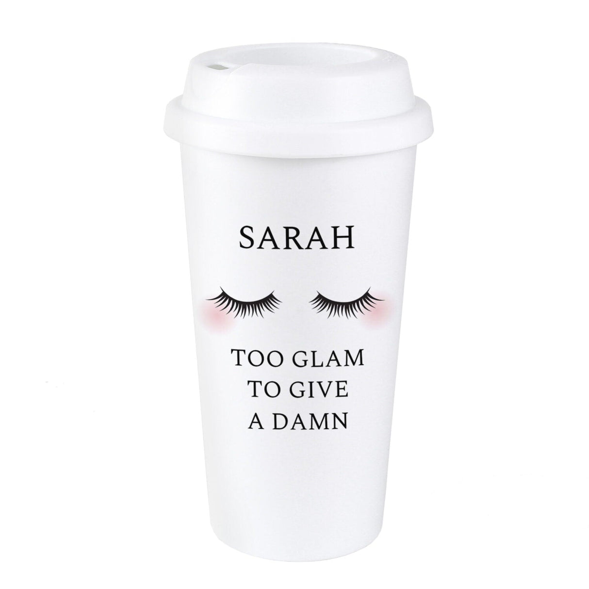 Personalised Eyelashes Travel Mug: 4 - Travel Mugs By Gift Moments