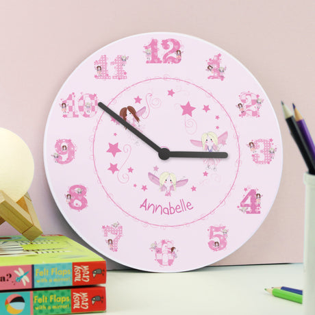 Personalised Fairy Wooden Clock: 1 - Clocks By Gift Moments