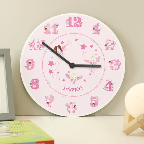 Personalised Fairy Wooden Clock: 2 - Clocks By Gift Moments