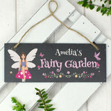 Personalised Fairy Garden Slate Hanging Plaque: 1 - Signs & Plaques By Gift Moments