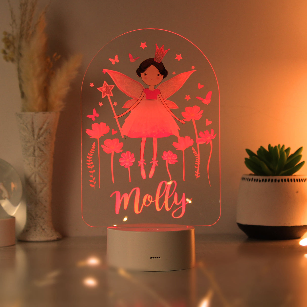 Personalised Colour Changing Fairy LED Night Light: 7 - LED Lighting By Gift Moments