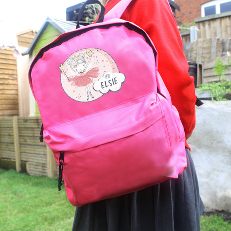 Personalised Fairy Pink Kids Backpack: 3 - Kids Bags By Gift Moments