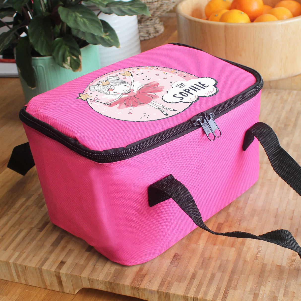 Personalised Fairy Pink Insulated Lunch Bag: 4 - Lunch Boxes & Bags By Gift Moments