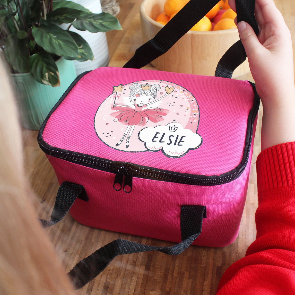 Personalised Fairy Pink Insulated Lunch Bag: 1 - Lunch Boxes & Bags By Gift Moments