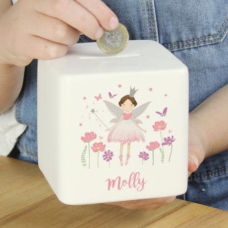 Personalised Fairy Princess Ceramic Money Box: 3 - Money Boxes By Gift Moments