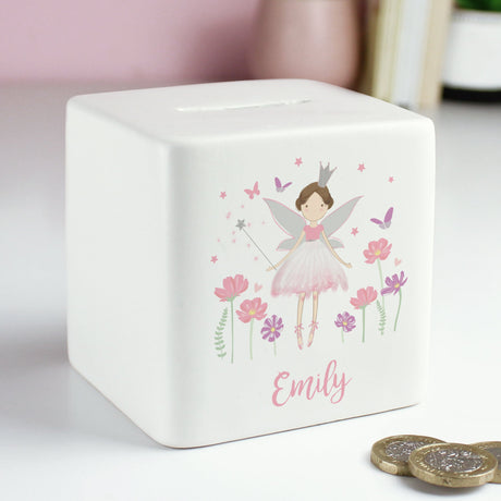 Personalised Fairy Princess Ceramic Money Box: 2 - Money Boxes By Gift Moments