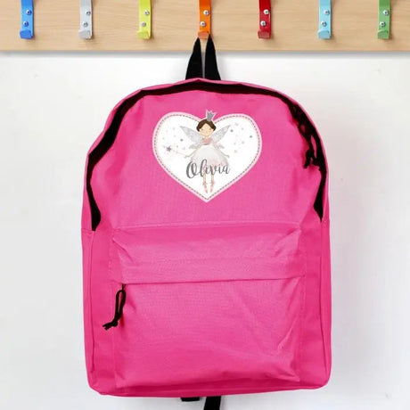 Personalised Pink Fairy Princess Backpack: 1 - Kids Bags By Gift Moments