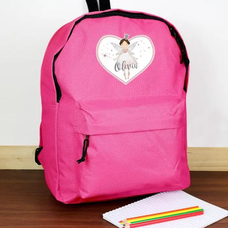 Personalised Pink Fairy Princess Backpack: 3 - Kids Bags By Gift Moments