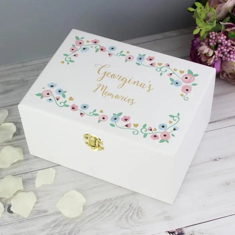 Personalised Fairytale Floral Keepsake Box: 1 - Keepsake Boxes By Gift Moments