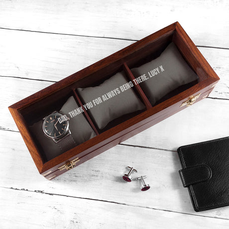 Personalised Luxury Wooden Watch Box - Jewellery Boxes at Gift Moments