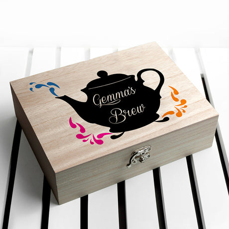 Personalised My Favourite Brews Tea Box Selection: 6 - Tea Boxes By Gift Moments